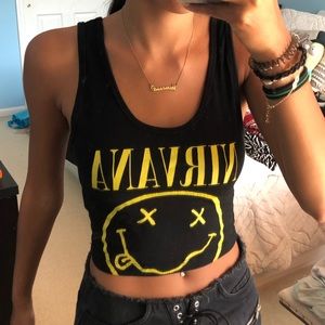 Forever 21 Nirvana Crop Top